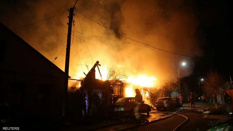 هجمات بطائرات مسيّرة أوكرانية تُشعل النيران في منشآت روسية للطاقة